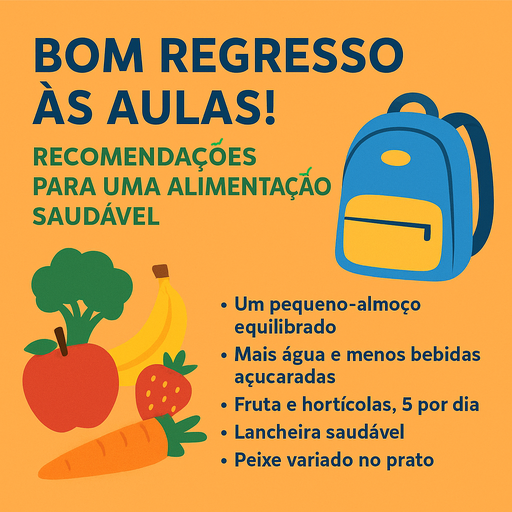 regresso as aulas com alimentação saudável